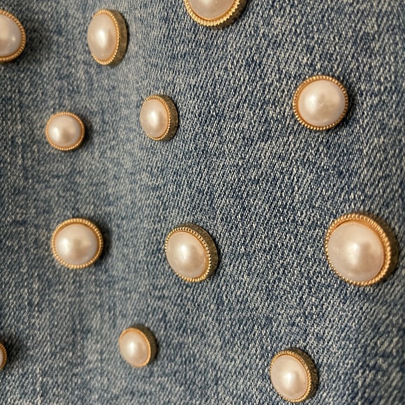 7 for all mankind Denim Pearl Jacket - Picture 7 of 10
